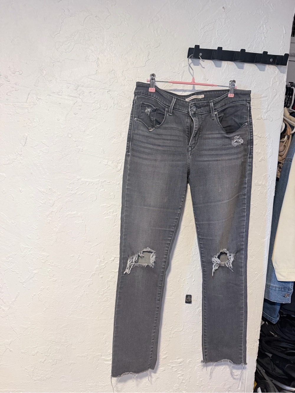 Levi's Women's Grey Distressed Boot Cut Jeans